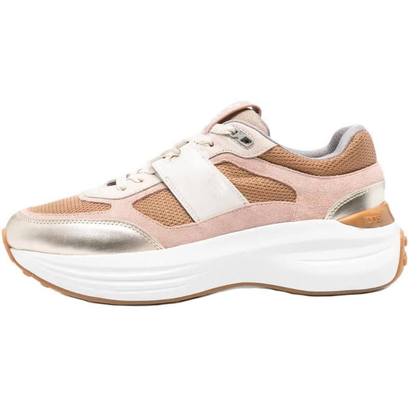 TOD'S Calfskin Low top Casual Shoes Women's Orange