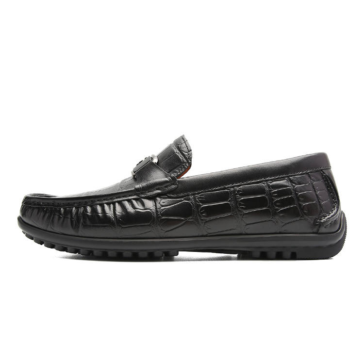 S.T.Dupont S. T.DUPONT Cow Leather Loafers Men's Black/Coffee