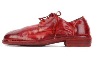 GUIDI Leather Casual Shoes Women's Red