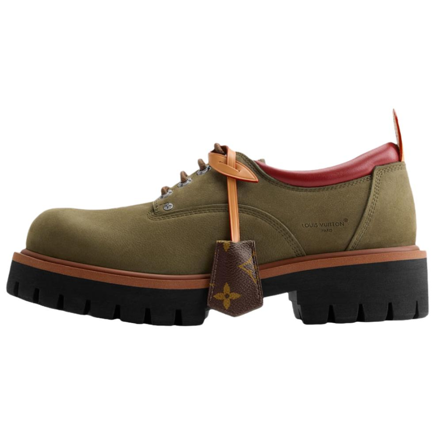 LOUIS VUITTON REMIX Sheepskin Casual Shoes Men's Green