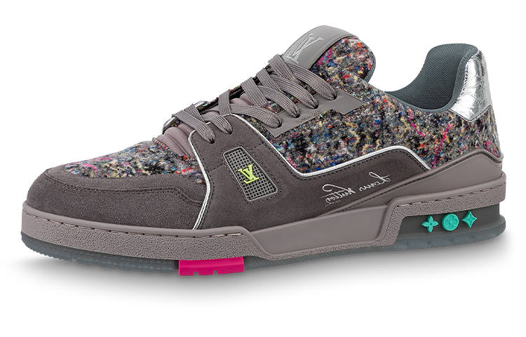LOUIS VUITTON Lv Trainers 'Grey With Colorful Mesh'