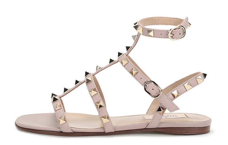 Valentino Valentino Garavani Rockstud Ankle-strap Flat Sandals