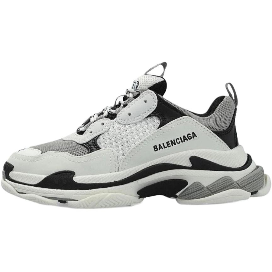 Balenciaga Triple S Low top Chunky Sneakers White Black Children Aged 3 7 Years Old