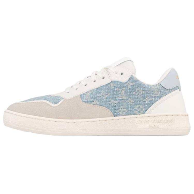 LOUIS VUITTON Stadium Denim Low top Skateboard Shoes Women's Light Blue