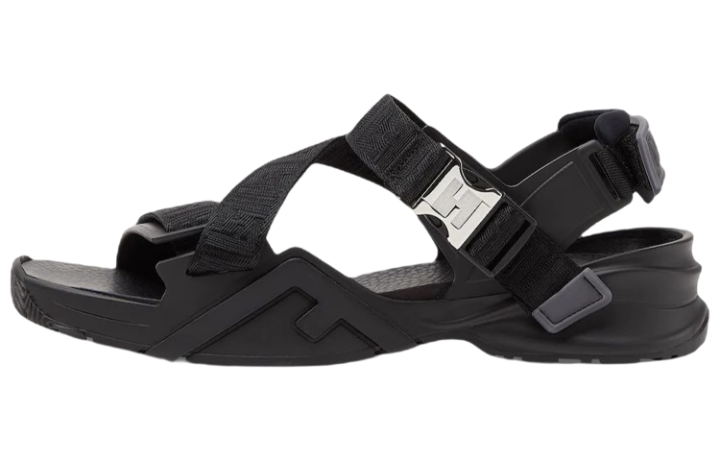 FENDI FENDI Flow FF Jacquard Touch Strapped Sandals