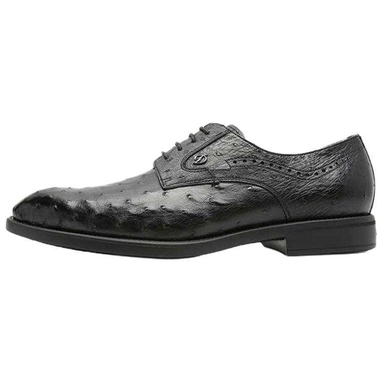 S.T.Dupont S. T.DUPONT Ostrich Leather Dress Shoes Men's Black