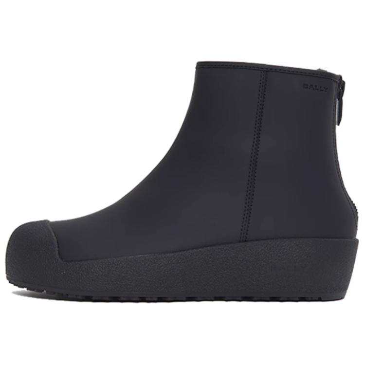 BALLY BALLY Curling Short Snow Boots Men's Black