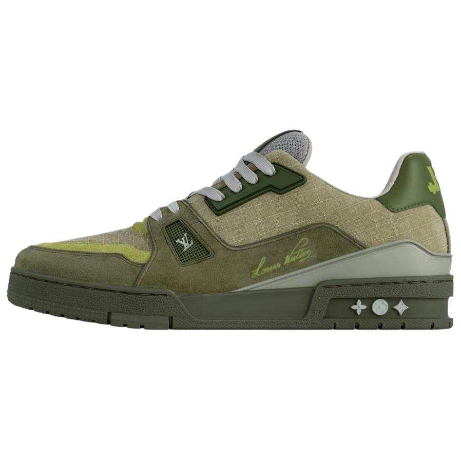 LOUIS VUITTON Trainer Low top Skateboard Shoes Men's Green