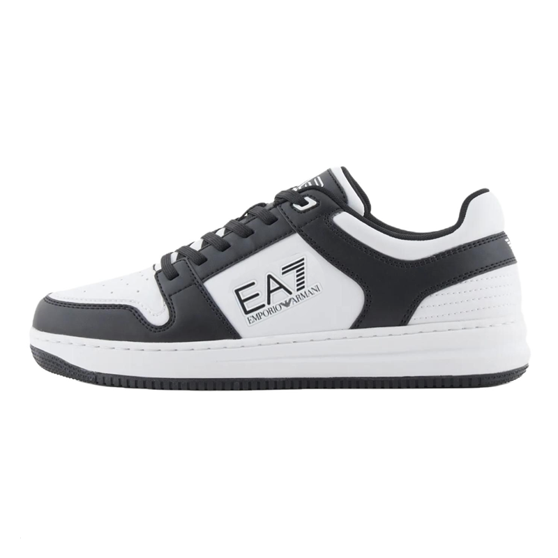 EMPORIO ARMANI EA7 Polyester Low top Skateboard Shoes Unisex Black White