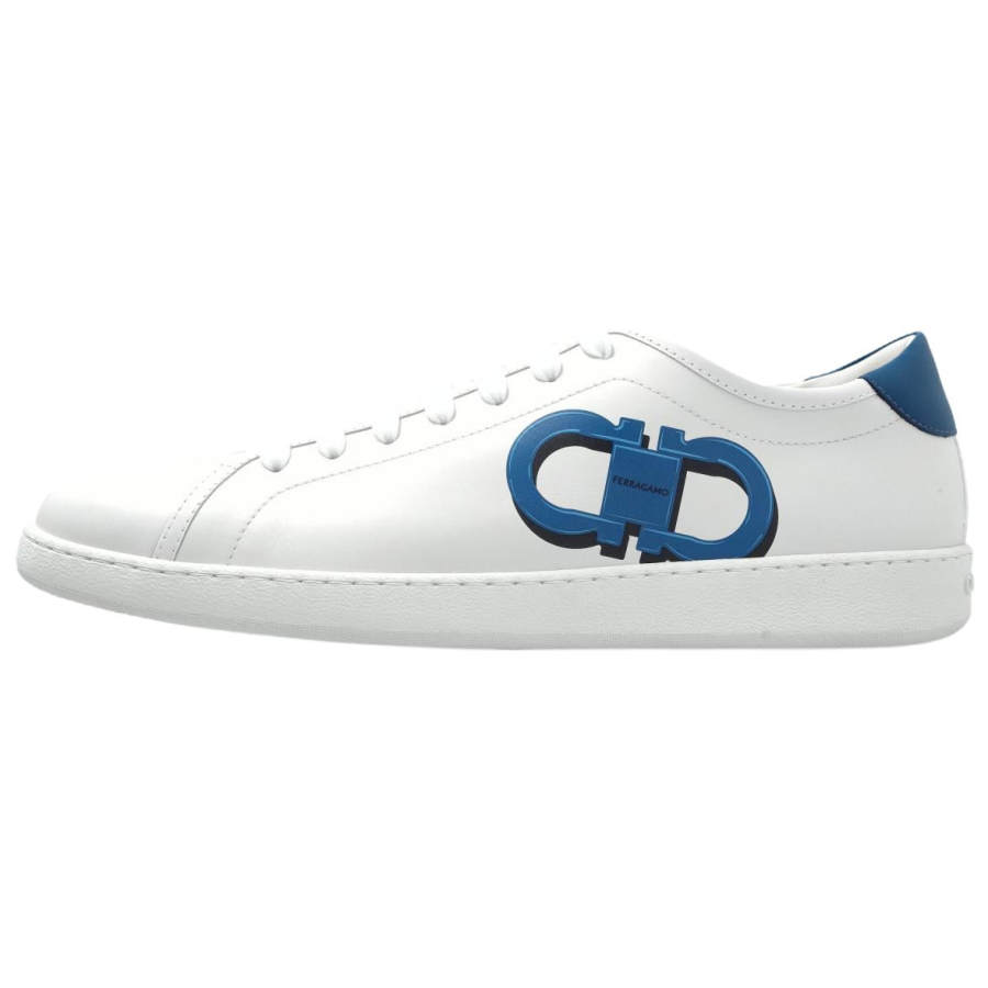 FERRAGAMO Brandy1 Leather Low top Casual Shoes Men's White