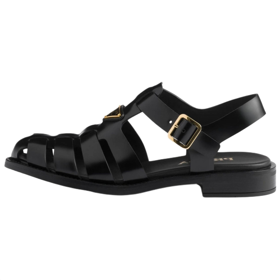 PRADA Fisherman Roman Sandals Women's Black