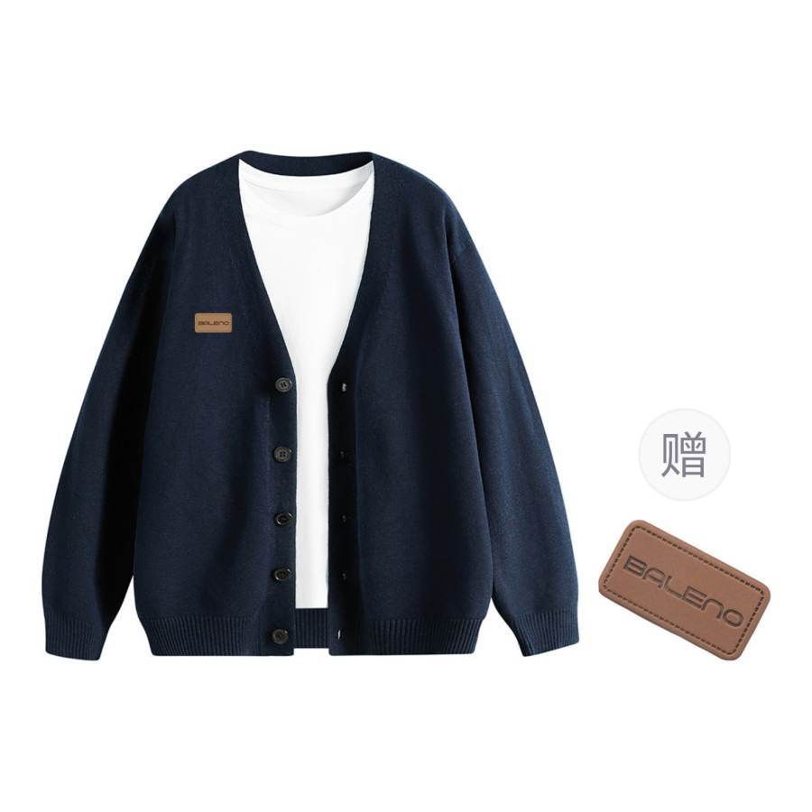 BALENO Knitwear Unisex V Neck Moderate Cardigan