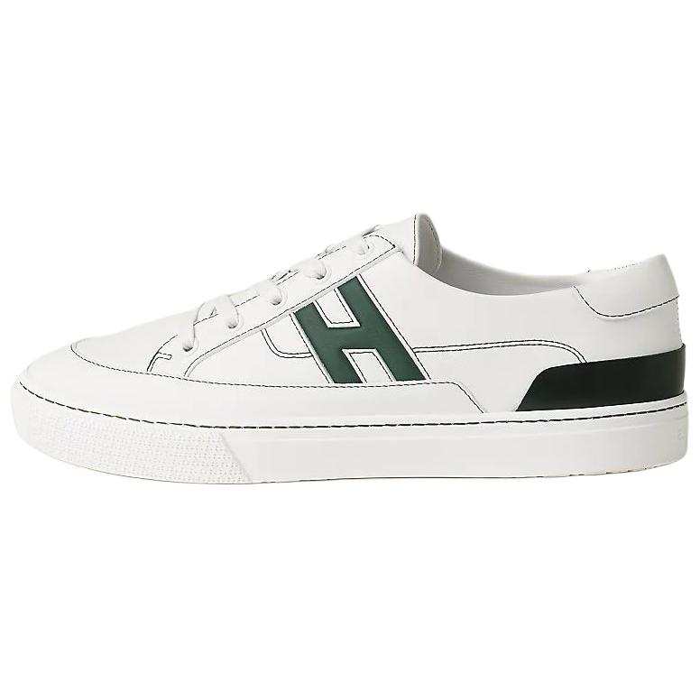 HERMES HERMES Deep Cow Leather Low top Skateboard Shoes Men's White