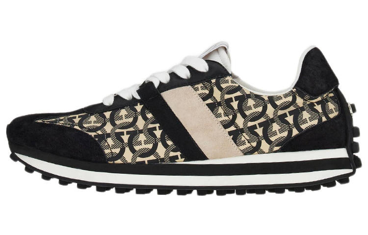 Ferragamo FERRAGAMO Gancini-print Low-top Sneakers