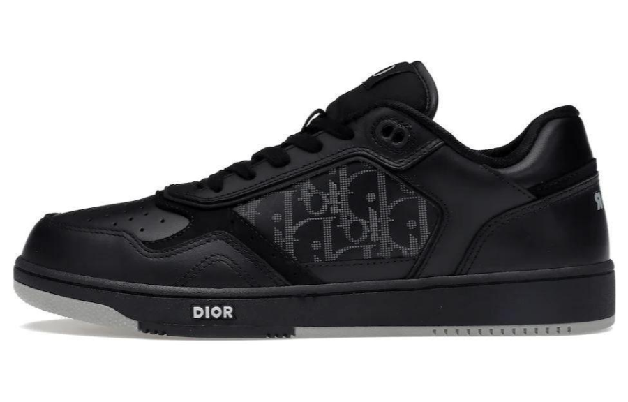 DIOR DIOR B27 Low Black DIOR Oblique Galaxy Leather Grey