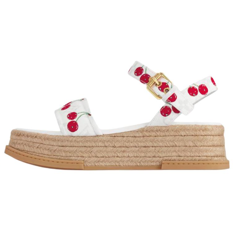 LOUIS VUITTON Cherry Maya Platform Sandal X Takashi Murakami White Women's