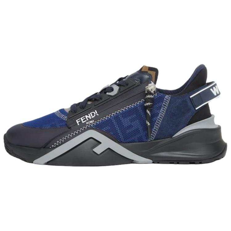 FENDI Flow Polyester Low top Casual Shoes Men's Blue