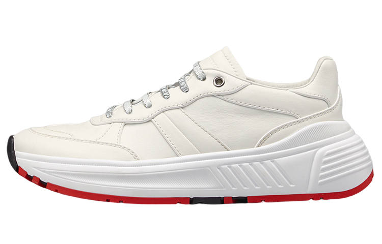Bottega Veneta Speedster Leather Lace Up Low top Sports Casual Shoes Women's White