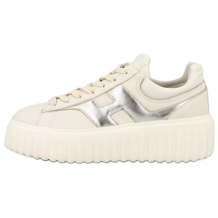 HOGAN H Stripes Low top Skateboard Shoes Women's Beige