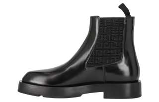 Givenchy Leather Short Chelsea Boots Men's Black
