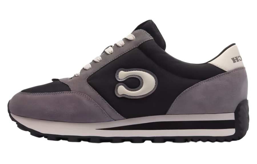 COACH Leather Low top Casual Shoes Men's Gray