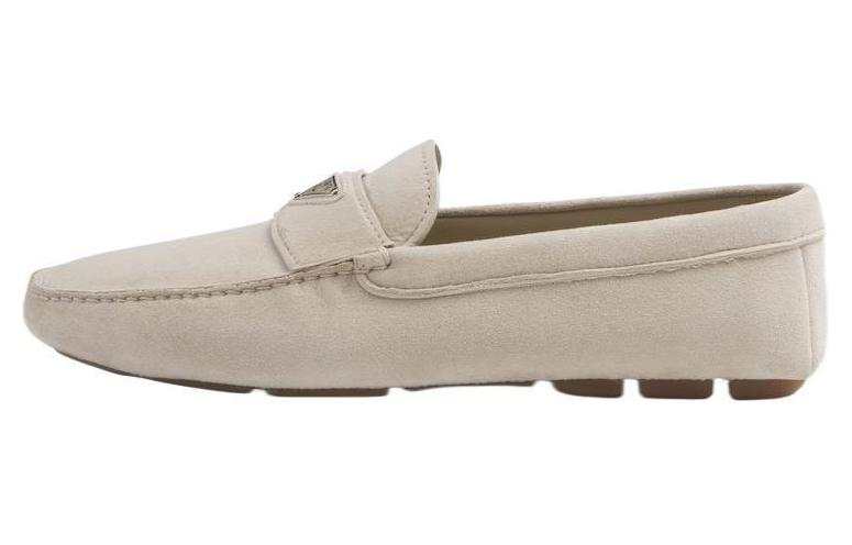PRADA PRADA Triangle-logo Suede Loafers