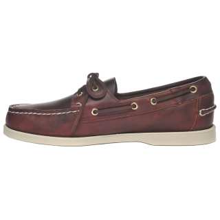 Sebago Portland Leather Boat Shoes Men's Brown Red