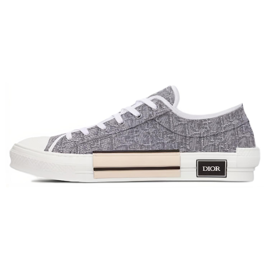 DIOR DIOR B23 Low Top Ruthenium Metallic Thread DIOR Oblique Jacquard