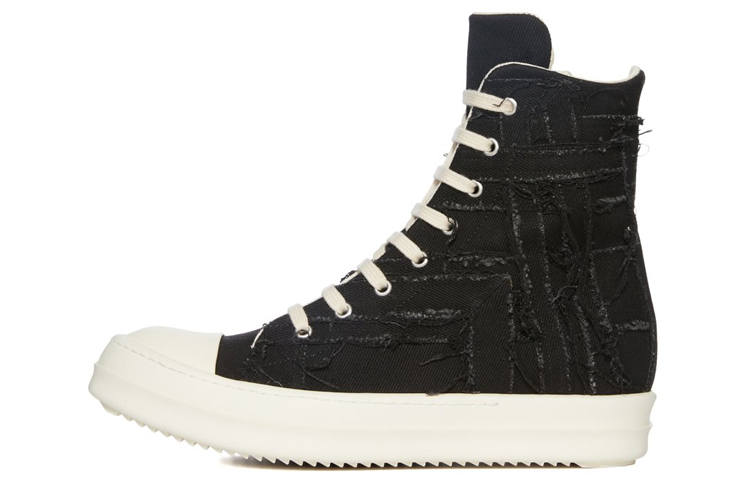 Rick Owens DRKSHDW Abrasion Resistant High top Skateboard Shoes Men's Black