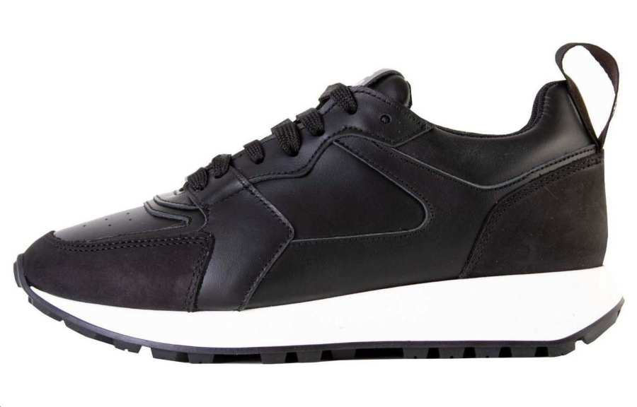 Roberto Cavalli Leather Casual Shoes Men's Black