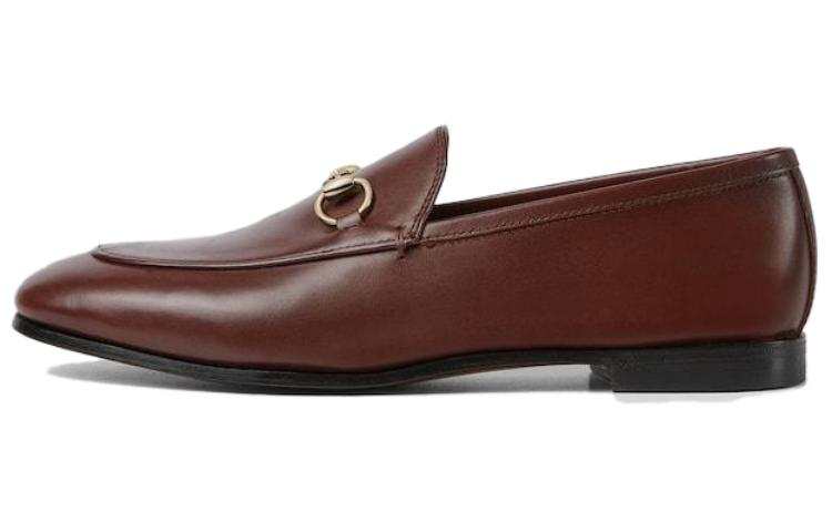 GUCCI Jordaan 24 Spring Summer Collection Leather Horsebit Loafers 1cm Women's Dark Brown