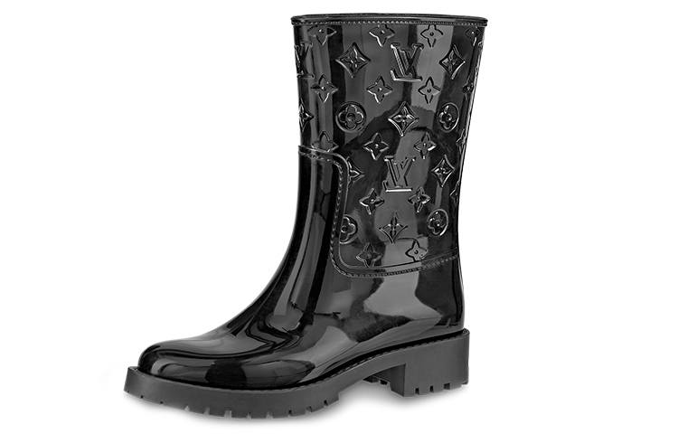 LOUIS VUITTON LOUIS VUITTON Drops Flat Half Boots 'Black' Women's