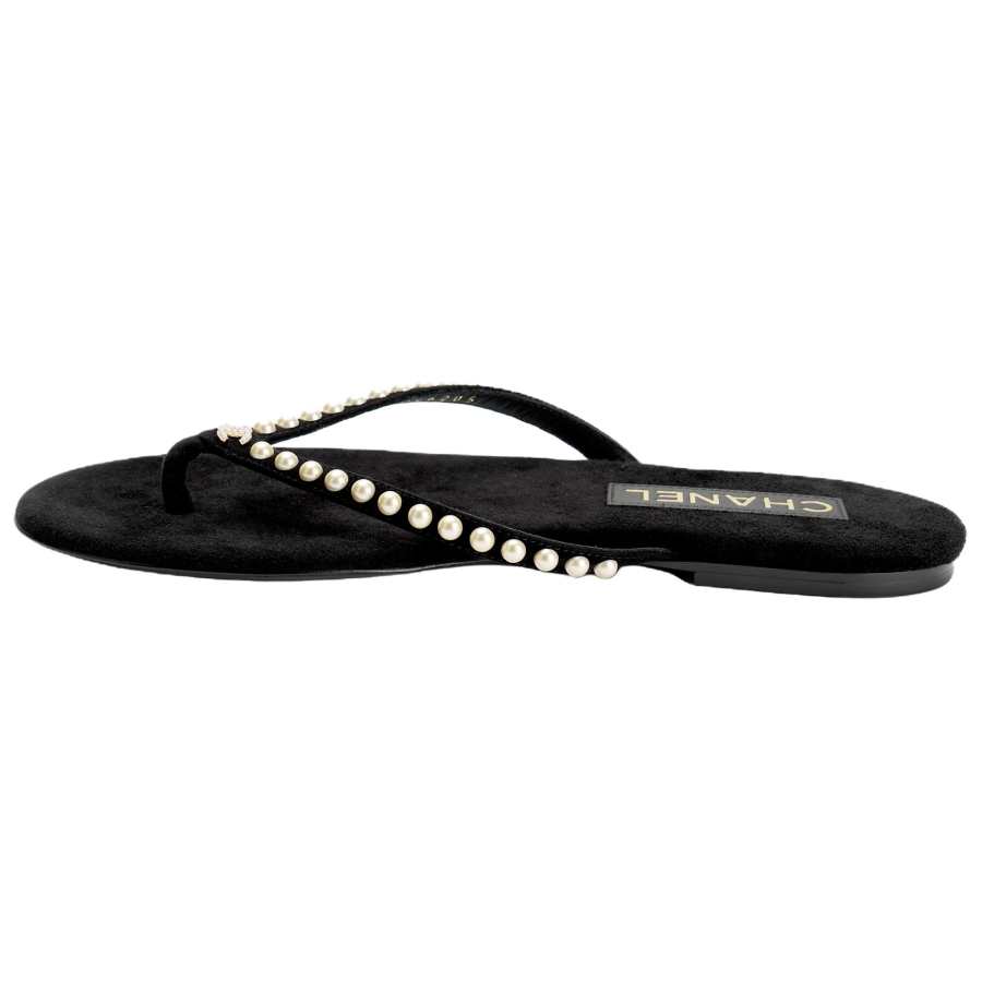 CHANEL CHANEL Flip Flops Women's Black