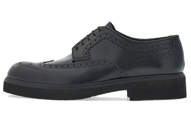 Ferragamo FERRAGAMO Decorative-stitching Leather Derby Shoes
