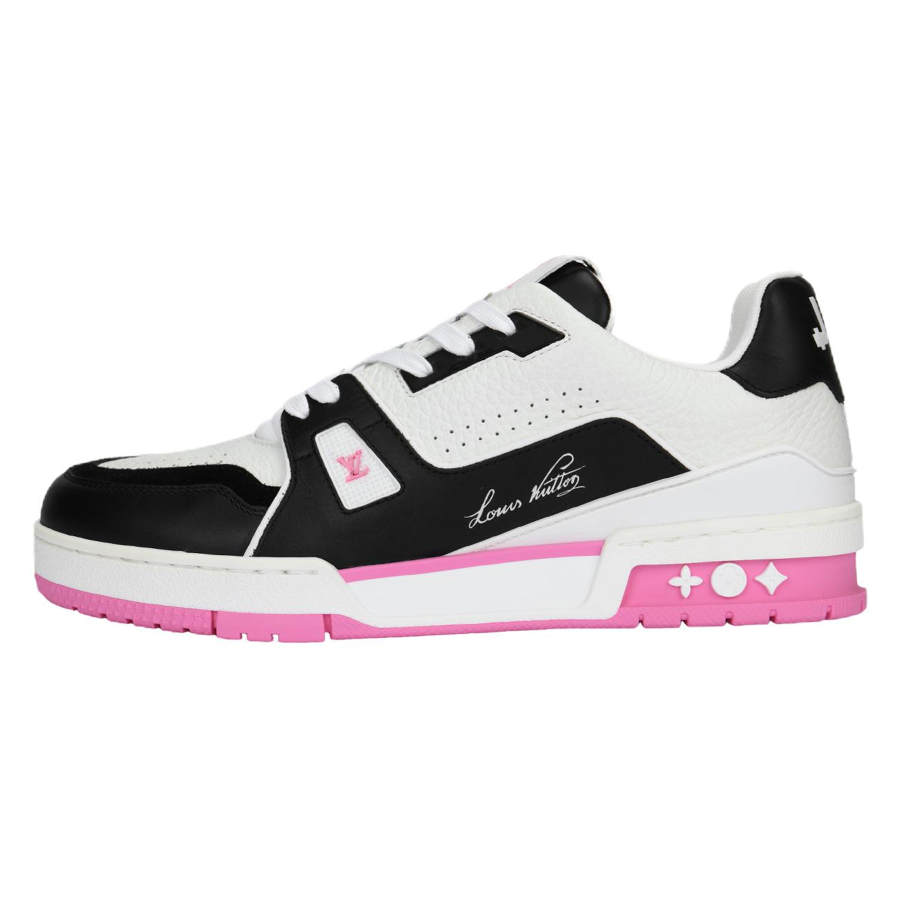 LOUIS VUITTON Trainer Cow Leather Low top Skateboard Shoes Men's Pink