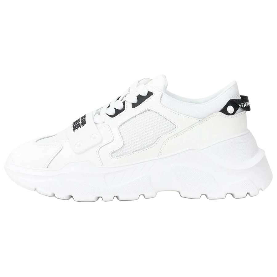 VERSACE JEANS COUTURE Speedtrack Leather Low top Casual Shoes Men's White