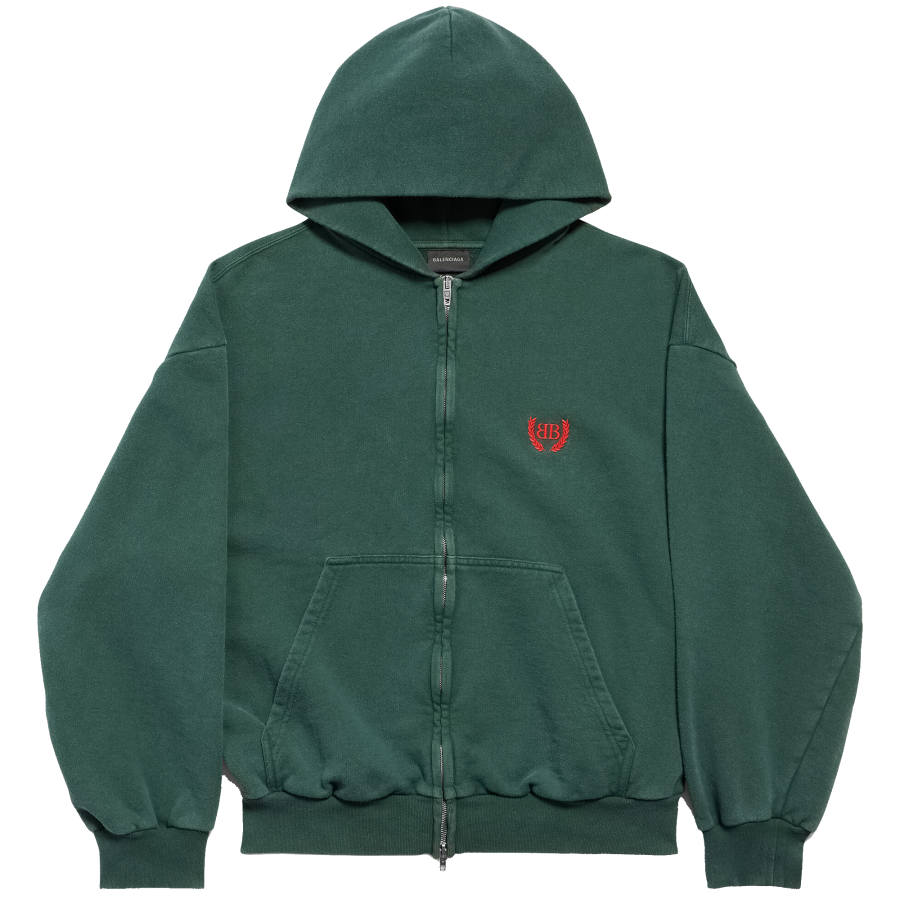 Balenciaga Laurel Classic Zip-Up Hoodie
