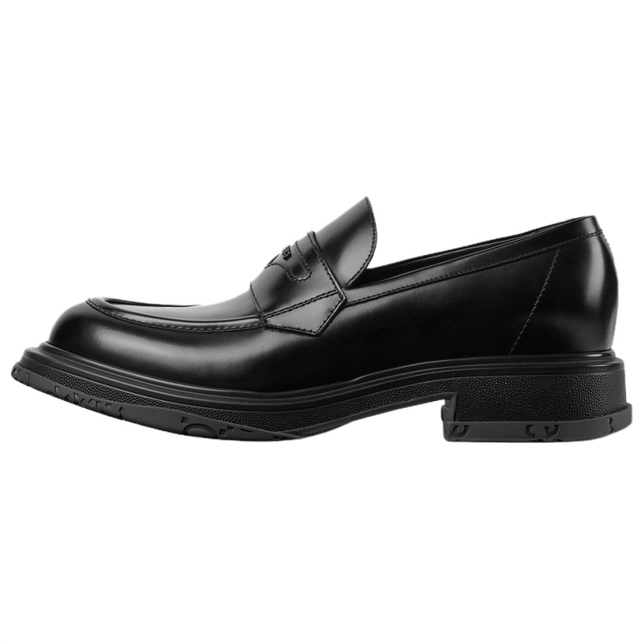 GUCCI Leather Loafers 4cm Men's Black