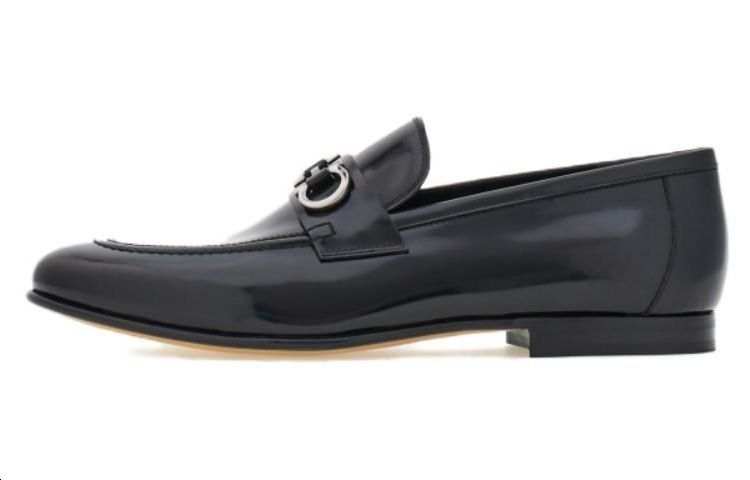 FERRAGAMO Gancini-buckle Leather Loafers