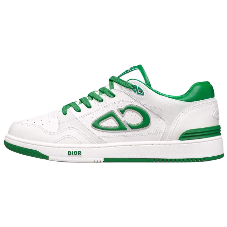 DIOR B57 Dribble Cow Leather Low top Skateboard Shoes Unisex White Green
