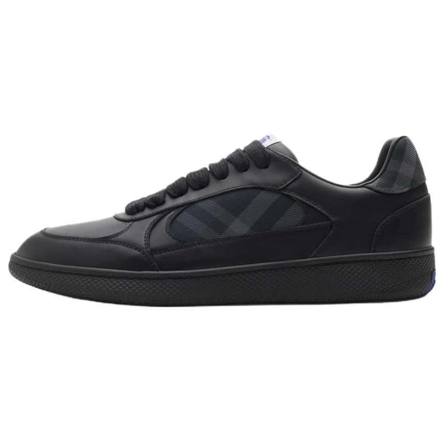 Burberry Terrace Low top Skateboard Shoes Men's Black Storm Blue