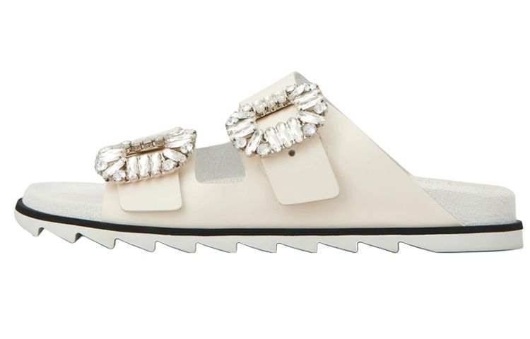 Roger Vivier Slide Slippers Women's Cream