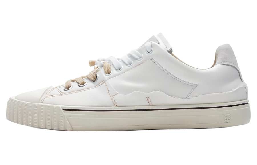 Maison Margiela Evolution Lace Up Low top Stylish Skateboarding Shoes Men's White