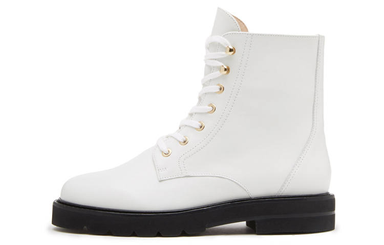 Stuart Weitzman Stuart Weitzman/SW MILA Leather Ankle Boots Women's White