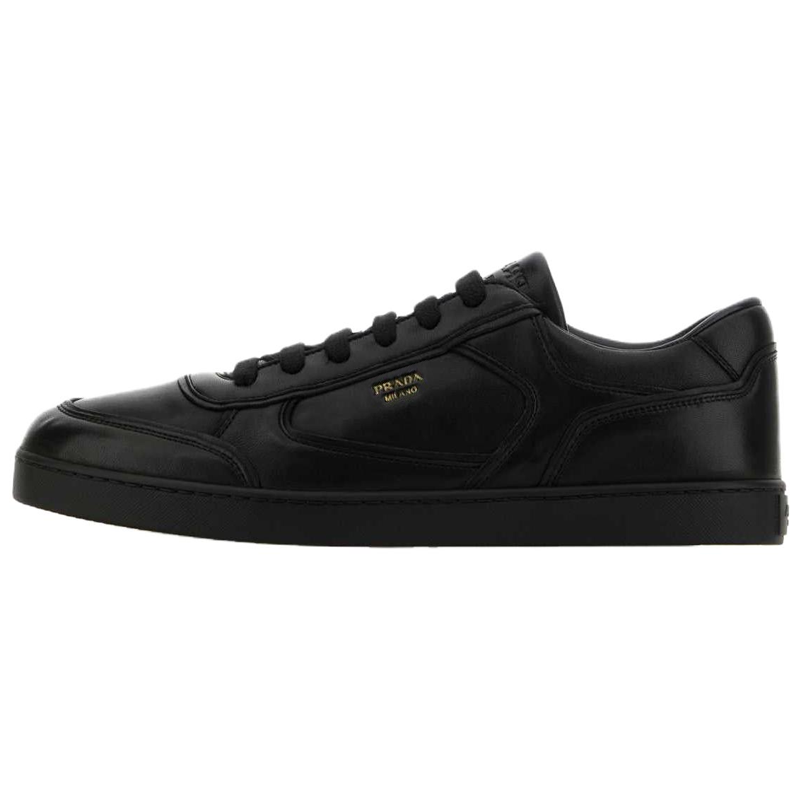 PRADA PRADA Leather Low top Skateboard Shoes Men's Black