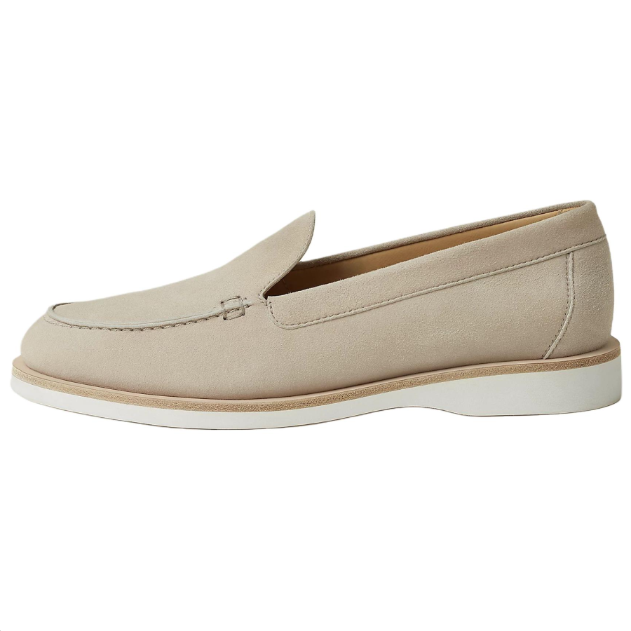 HERMES Mocassins Low Casual Shoes 2.5cm Women's Beige