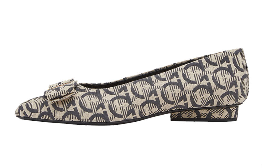 FERRAGAMO Viva Casual Shoes Women's Beige Black