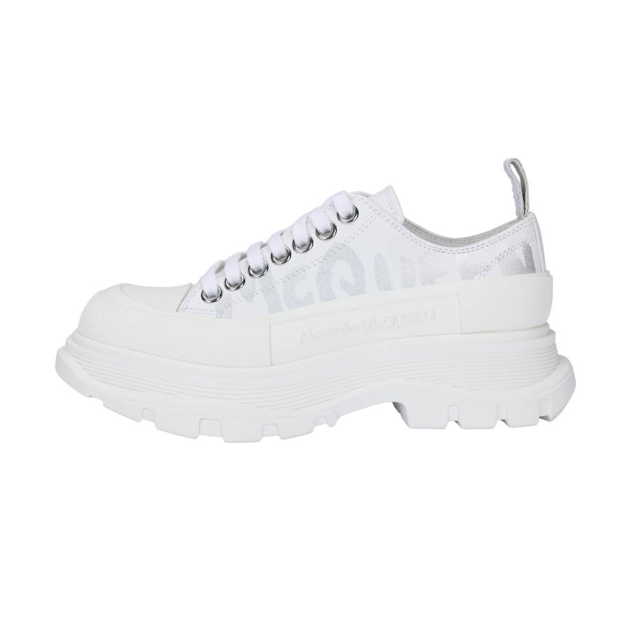 Alexander McQueen Tread Slick Leather Low top Sports Casual Shoes Women's White