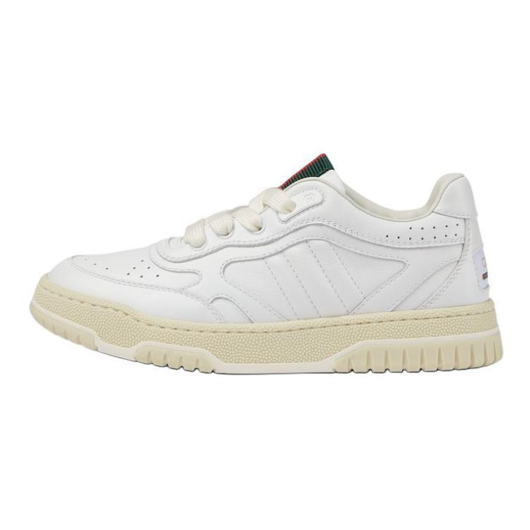 GUCCI Re Web Leather Low top Kids' Skateboarding Shoes White Kids'