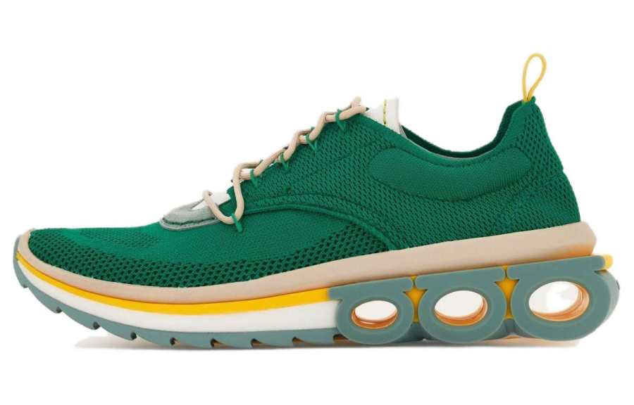 FERRAGAMO Cow Leather Low top Casual Shoes Men's Green